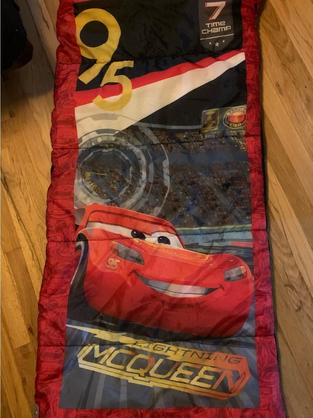 Disney Lightning McQueen Red and Black Kids Sleeping Bag